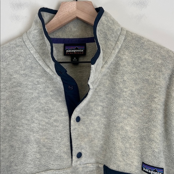 Patagonia Men's Synchilla Snap T Fleece Pullover Jacket XL Heathered Oatmeal - Picture 3 of 8